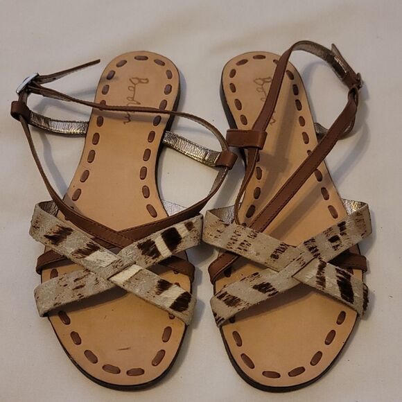 Boden cow print Sandals size 37 - Picture 1 of 4